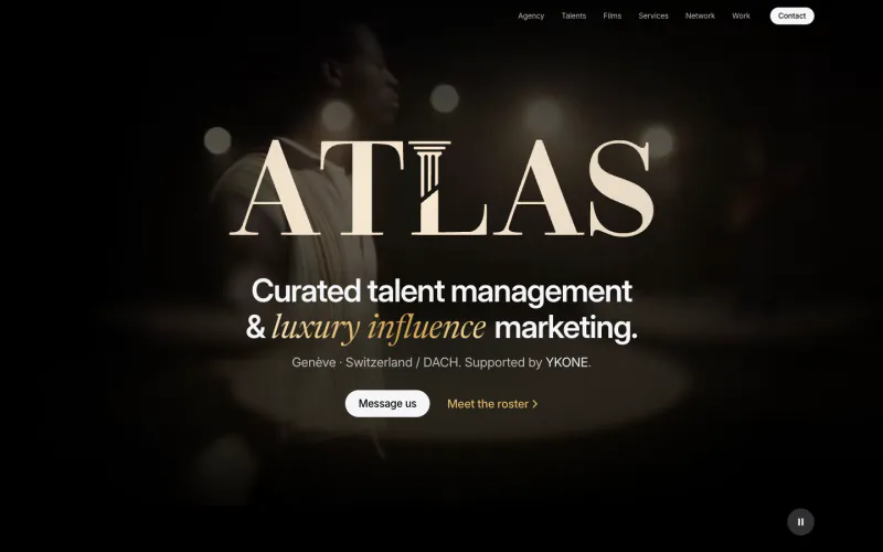 Site Atlas Agency, sur ordinateur et sur mobile