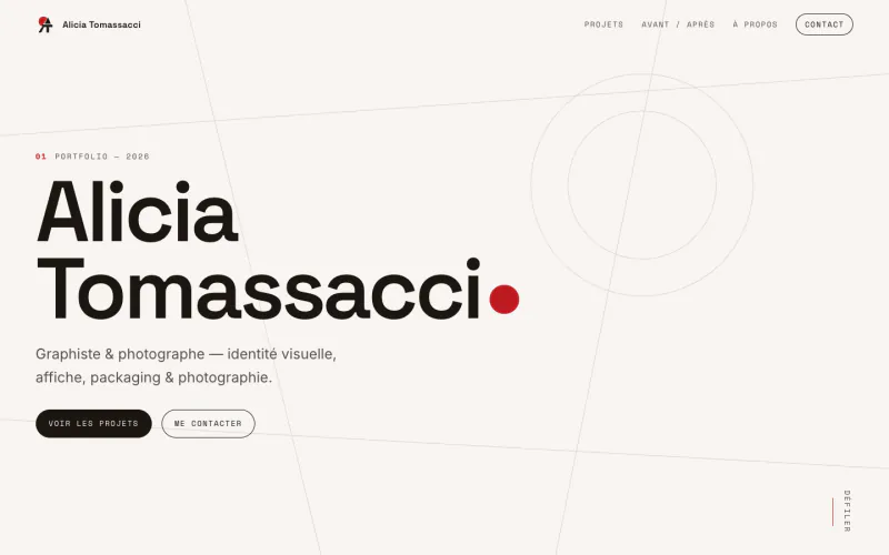 Site Alicia Tomassacci (Graphiste et photographe), créé par ancre.ch