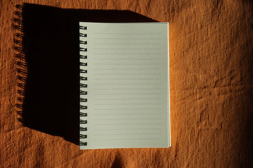 Bloc-notes - A6- 100g - couverture kraft - Ancre - fond tissu