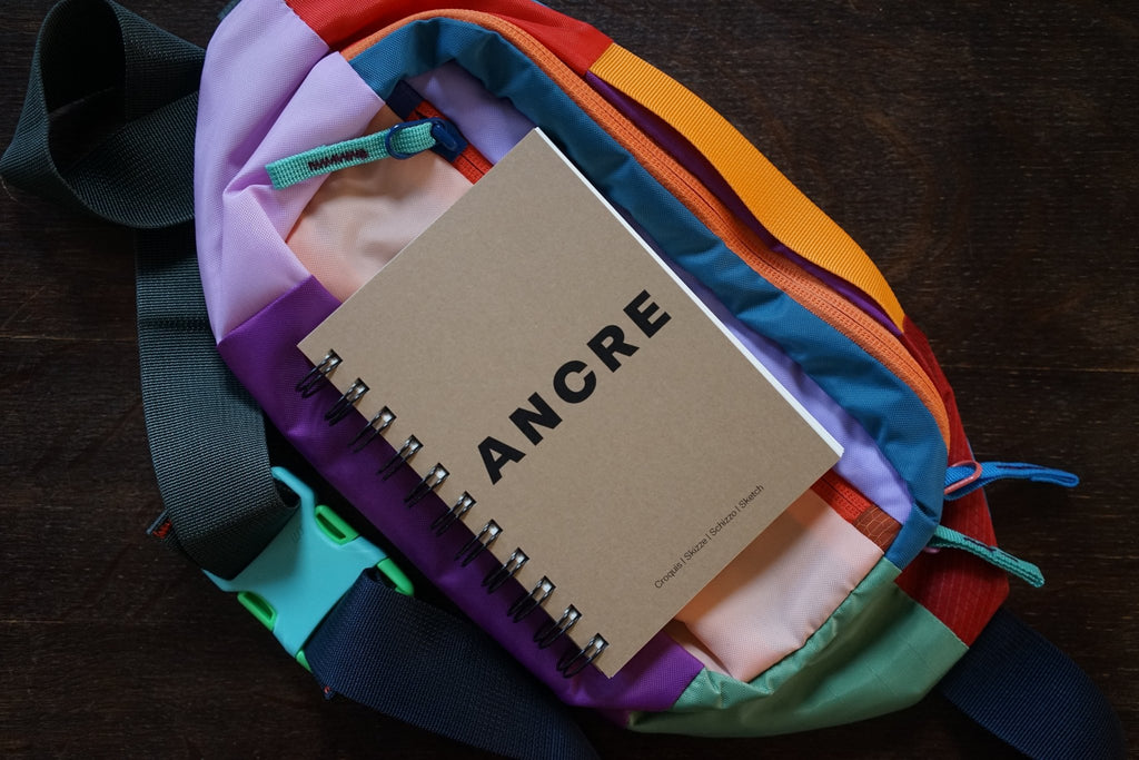 Carnet de croquis - Ancre - A6 - 120 pages - fond banane